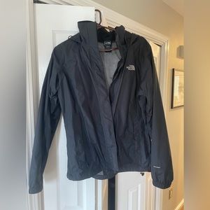 The North Face rain coat. Black. Size L